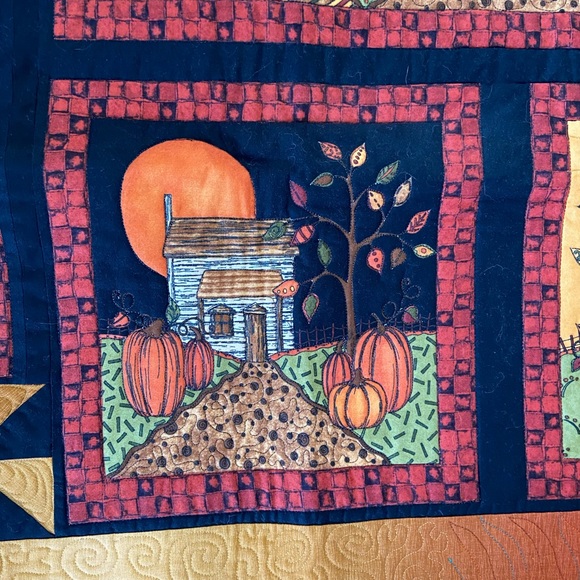 Autumn Halloween Handmade Quilted Wall Hanging - Picture 3 of 7